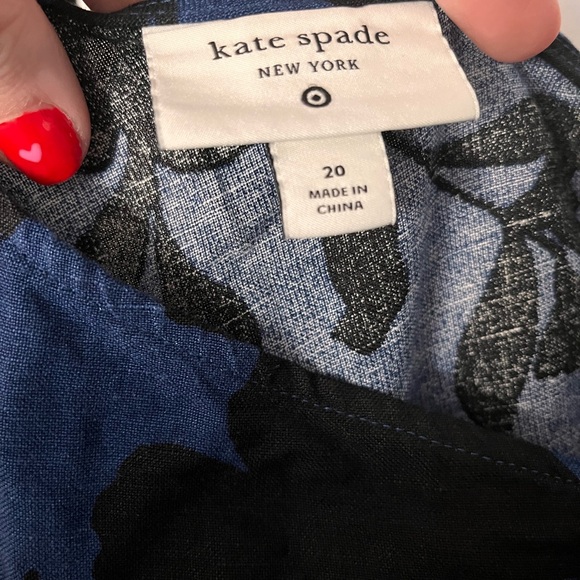 Kate Spade Blue and Black Floral One-Shoulder Jumpsuit - Picture 5 of 5